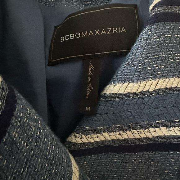 BCBG MaxAzria blue stripe Moto jacket - Picture 5 of 9